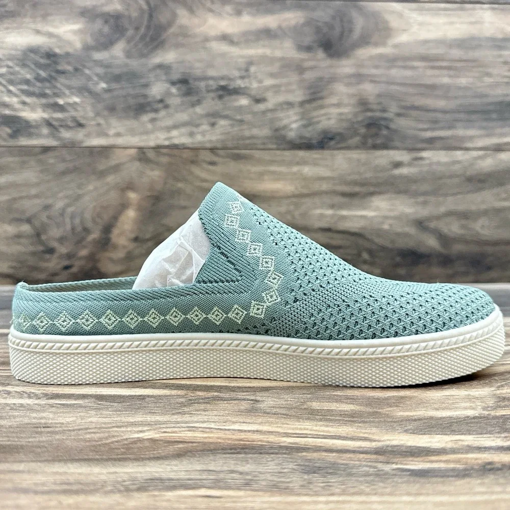 NIB Earth Origins Zilly 8 39 Slip On Comfort Casual Sneaker Mules Dusty Green - Picture 6 of 13